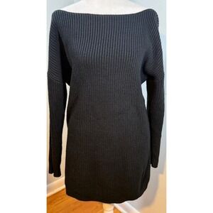 Windsor Ribbed Off The Shoulder Sweater Size S Tunic Knit Black‎